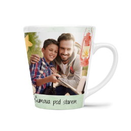 Fotohrnček latte malý - originálny darček - Watercolor camping